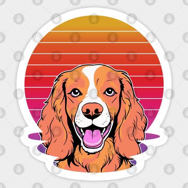 cute cocker spaniel dog for awesome occasion Sticker by greatnessprint